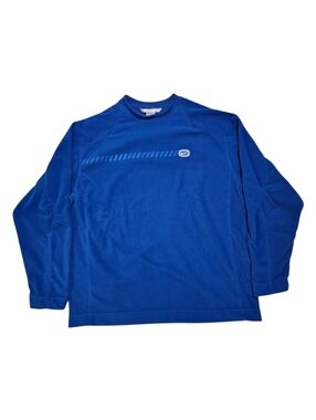 Vintage Y2k Nike Blue Long Sleeve Athletic Pullover Fleece Jacket